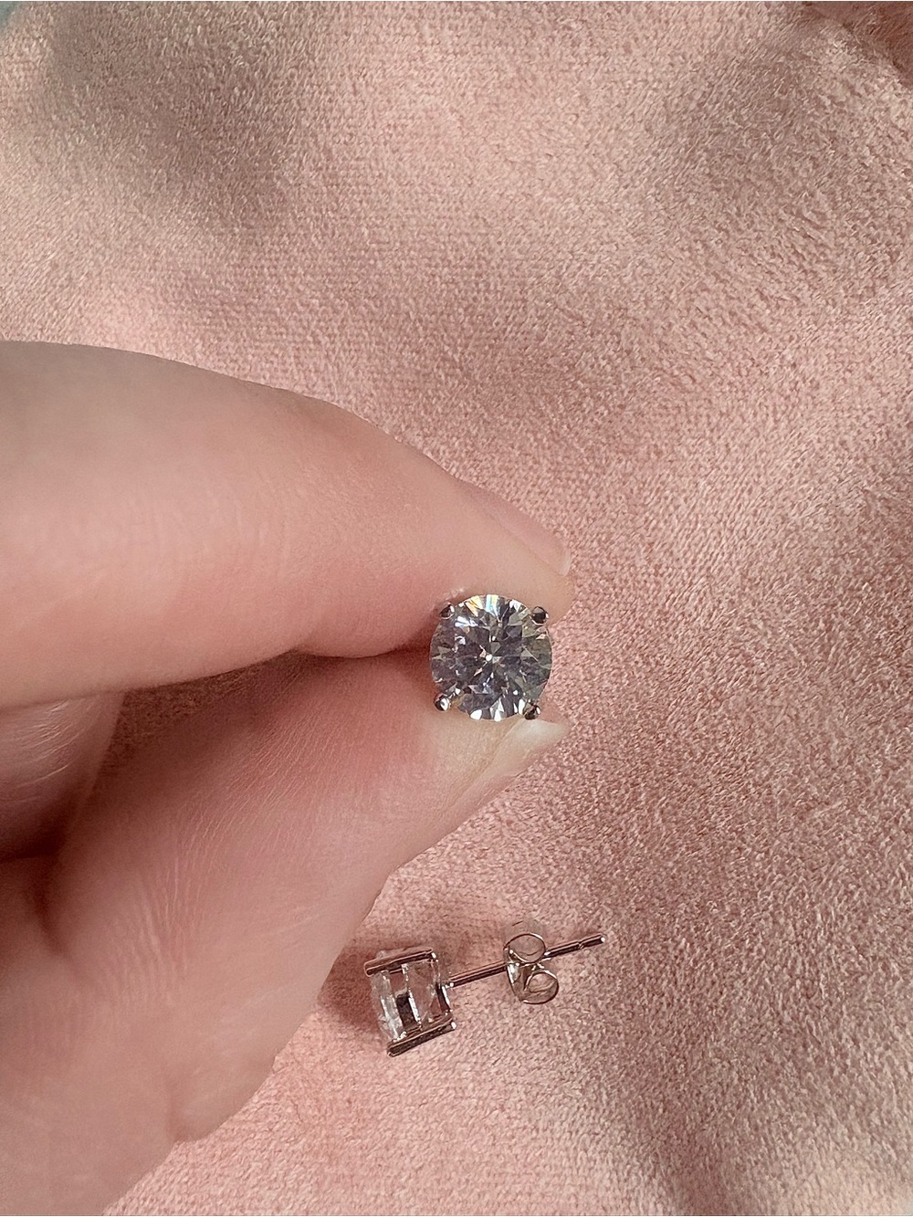 CRISLU Round Cut CZ Stud Earring ✨